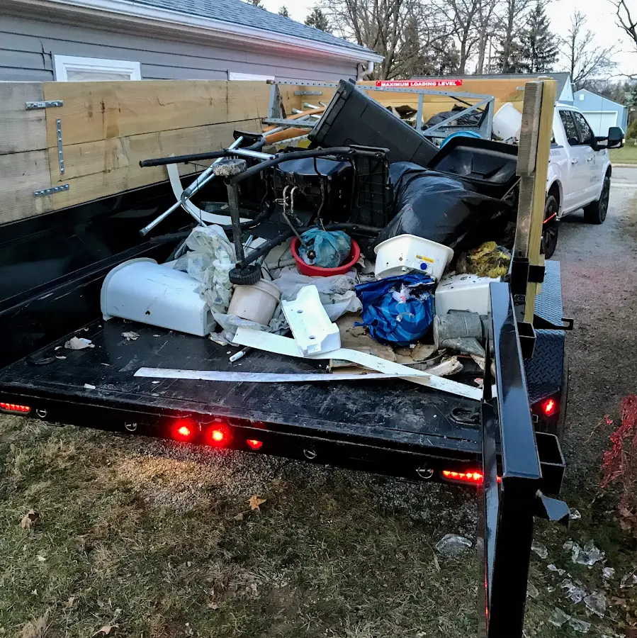 Roll-off dumpster delivered to a residential driveway in Townsend