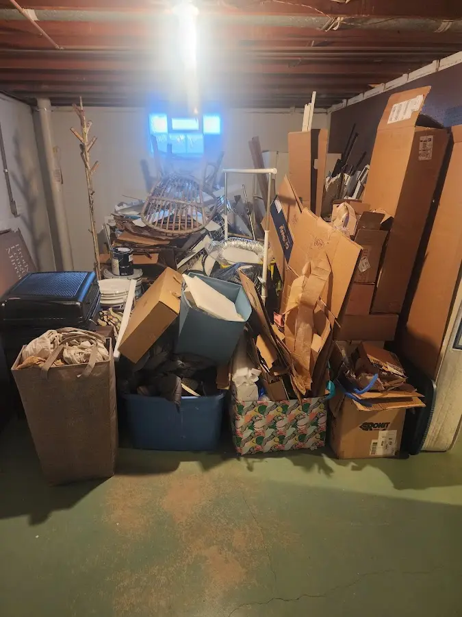 Roll-off dumpster container at job site for Construction Dumpster Rental in Townsend